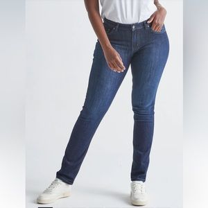 NWT DU/ER Performance Denim Mid Rise Slim Straight Sz 30/32